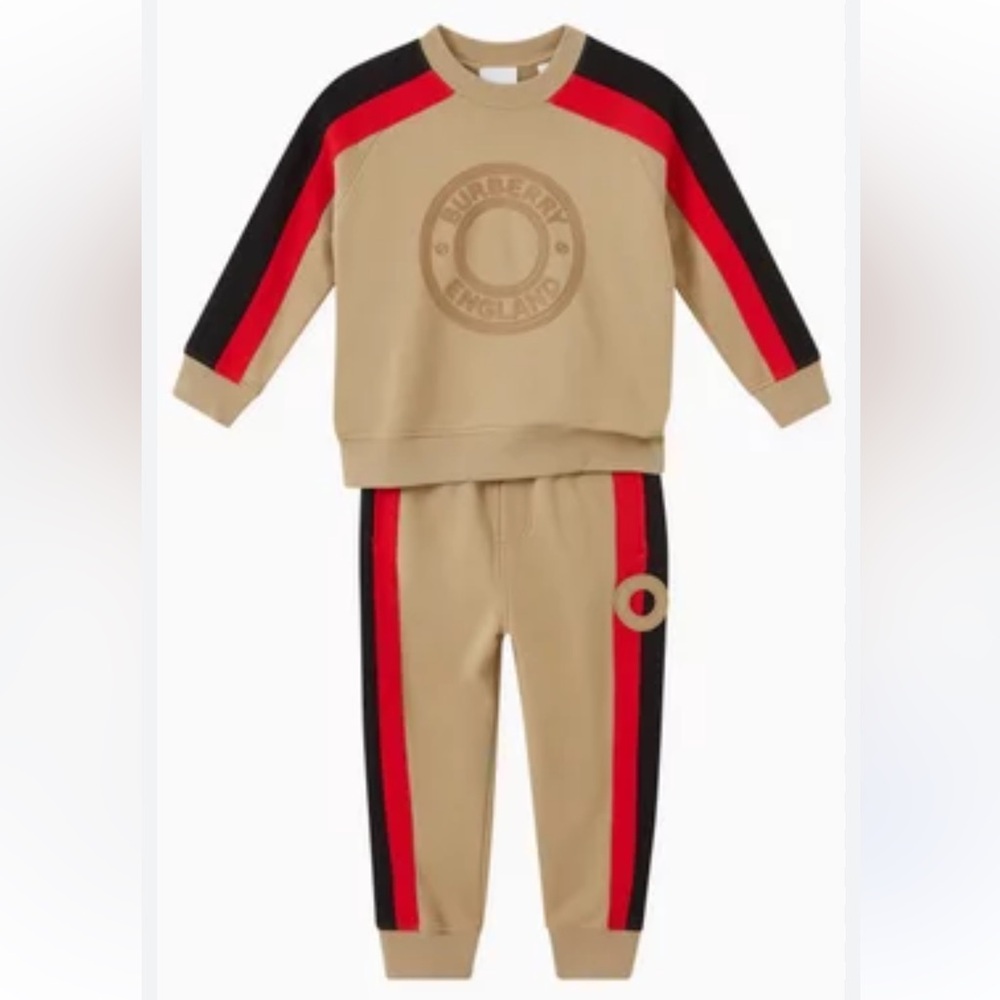 BURBERRY Kids Beige Rickton Sweater & Track Pants like-NEW  Size: 14Y or 264cm